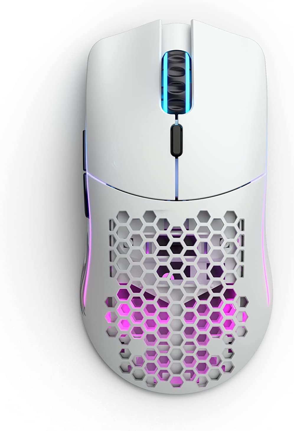 Model O- (Minus) Wireless Gaming Mouse - 65G Superlight Honeycomb Design, RGB, Ambidextrous, Lag Free 2.4Ghz Wireless, up to 71 Hours Battery - Matte White